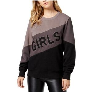 The Style Club Colorblock Womens Sweatshirt JR Med GXG Gray Embroidered
